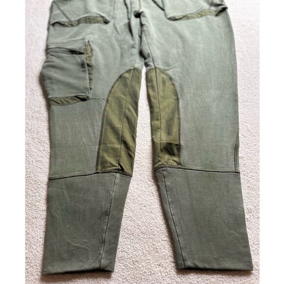 Free People: Olive Green Oversized Baggy Cargo Joggers - Picture 8 of 14